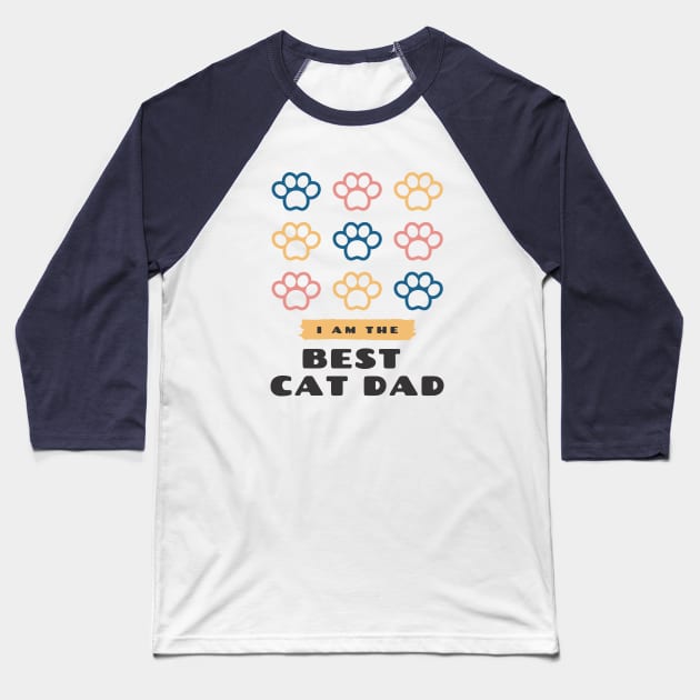 BTS CAT DAD EVER Baseball T-Shirt by BTSKingdom